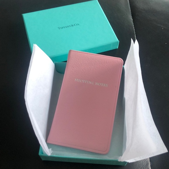 Tiffany & Co. Other - Tiffany & Co. Shopping notes leather book in pink